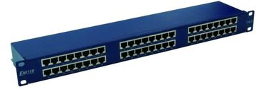 slomart EMITERNET DCN/3012IPRL48S-C6-1U 19" patch panel, 48x RJ45 STP Cat.6, modra