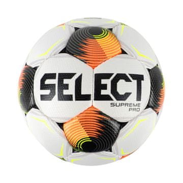 slomart Select Supreme Pro Nogometna žoga White-Black-Orange (Velikost 5)