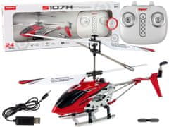 SYMA S107H 2.4G daljinsko voden helikopter, rdeč