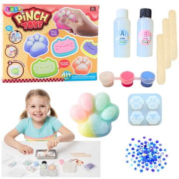 slomart LEAN TOYS Kreativni set DIY: izdelava gnetljivih igrač (kocja tačka)