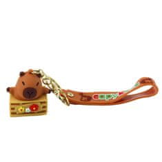 slomart LEAN TOYS Privezek Kapibara, obesek, karabin, mešano