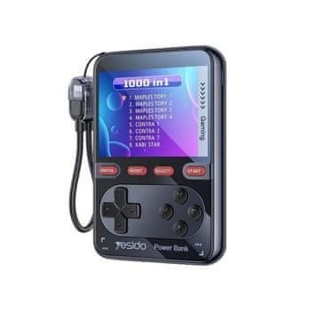 Alecto Acumulator extern Yesido pentru consolă de jocuri retro portabilă, 10000Mah, 20W + cablu Lightning