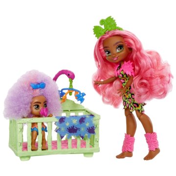 Mattel Cave Club komplet dveh punčk z dinozavrčkom