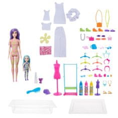 Mattel Barbie Color Reveal neonski batik darilni komplet
