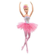Mattel Barbie svetleča čarobna balerina z rožnatim krilcem