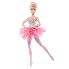Mattel Barbie svetleča čarobna balerina z rožnatim krilcem