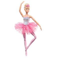 Mattel Barbie svetleča čarobna balerina z rožnatim krilcem