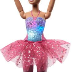 Mattel Barbie svetleča čarobna balerina z rožnatim krilcem