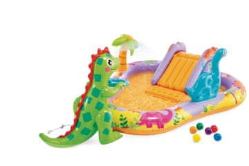Alltoys Napihljiv igralni center Dinozavri z vodnim toboganom