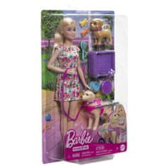 Mattel Barbie lutka in kuža z invalidskim vozičkom – igralni komplet