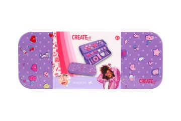 Alltoys Rožnat kozmetični komplet z ličili v kovinski škatlici Creat it!
