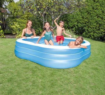 Alltoys Napihljiv bazen 229 × 229 × 56 cm z izpustnim ventilom