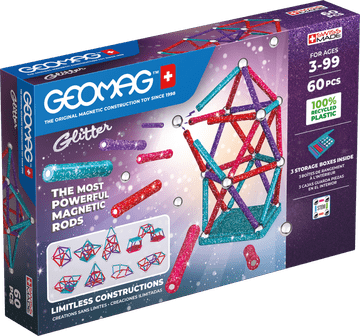Geomag Geomag Glitter magnetna konstrukcijska igra, 60 delov