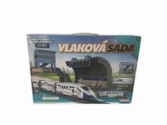 Alltoys Vlakovna garnitura 244 cm z lučkami, 17-delna