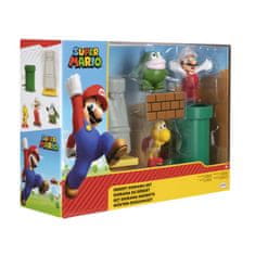 Alltoys Komplet 5 figuric Super Mario Diorama, 6 cm, z dodatki