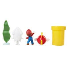 Alltoys Komplet 5 figuric Super Mario Diorama, 6 cm, z dodatki