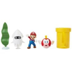 Alltoys Komplet 5 figuric Super Mario Diorama, 6 cm, z dodatki