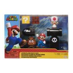 Alltoys Komplet 5 figuric Super Mario Diorama, 6 cm, z dodatki
