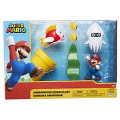 Alltoys Komplet 5 figuric Super Mario Diorama, 6 cm, z dodatki