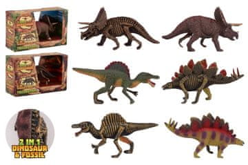 Johntoy Dvostranska figurica dinozavra Animal World, 23 cm
