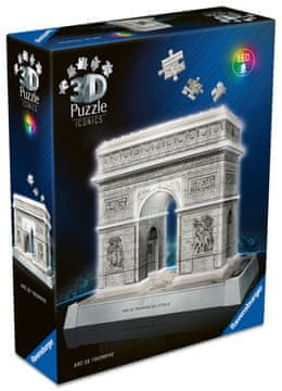 Ravensburger 3D sestavljanka Iconics: Slavolok zmage – nočna izdaja