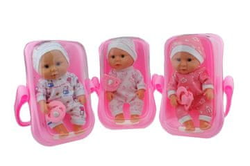 Alltoys Dojenček v nosilki s kapico in oblačilom – različne barve