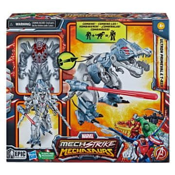 HASBRO Marvel Mech Strike Ultron T-Rex, akcijska figurica, 11 cm