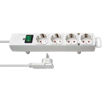 Nedis Grendosa 4-Way 2 m Vit - 4 x Jordad kontakt TIP F