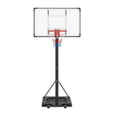 Costway Prenosni košarkarski koš nastavljiv 1 6 3 m tabla 109 cm