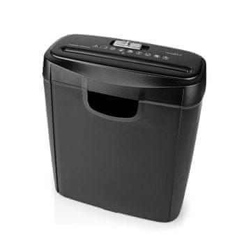 Nedis Uničevalnik dokumentov | 6x strani A4 | 10 l | Varnostni standard: DIN 2 | 190 W | Črna