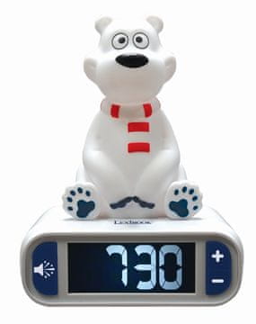 Alltoys Lexibook otroška budilka – polarni medved s svetlečo figurico