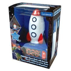 Alltoys Lexibook otroška budilka z osvetljeno raketo in nočno lučko