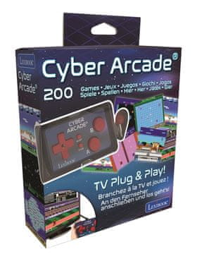 Alltoys Lexibook TV igralna konzola Cyber Arcade Plug & Play – 200 iger