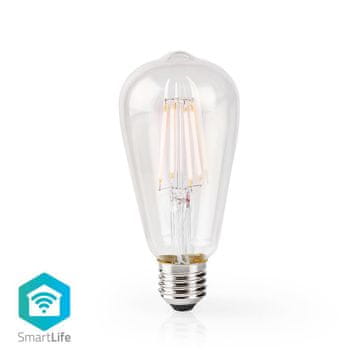 Nedis Vintage LED žarnica SmartLife ST64 | Wi‑Fi | E27 | 500 lm | 5 W | Topla bela | 2700 K | Steklo | Android/iOS | 1 kos