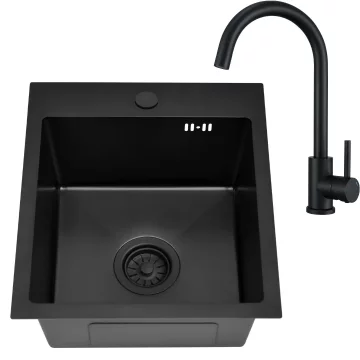 HOMEVELLO Pomivalno korito BRANON 401100 BLACK SET