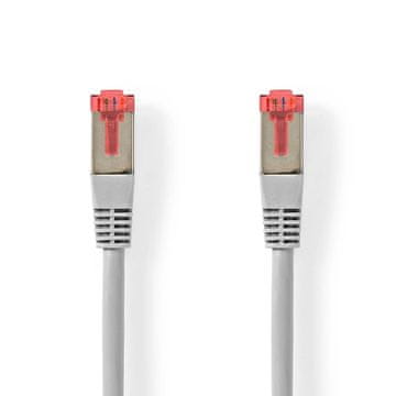 Nedis Omrežni kabel CAT6 | RJ45 moški | RJ45 moški | SF/UTP | 3,00 m | Okrogla | PVC | Siva | Oznaka