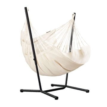 La Siesta Fiji - Komplet Viseči Stol Organic Latte Comfort in Jekleno Stojalo