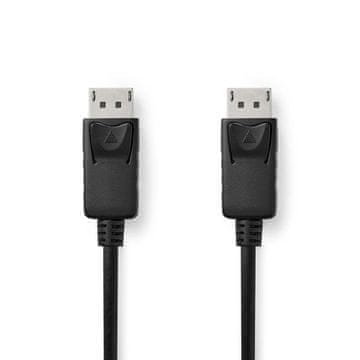 Nedis Displayport kabel | DisplayPort Hane | DisplayPort Hane | 4K@60Hz | ponikljana | 2,00 m | Okrogla | PVC | Svart | Oznaka