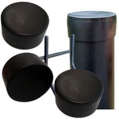 Zunanja končna kapica za profil, pokrovček, strešni, Fi50, 20 KOSOV, ČRNA