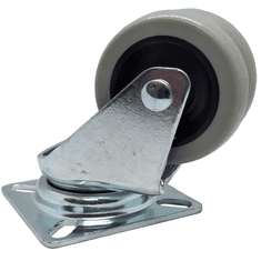 Komplet kolesc 4-delni dvojni kolesi z zavoro 50 mm 300 kg poliuretan
