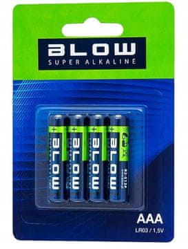 Blow Baterije Super Alkaline AAA LR3, 4 kosi, blister