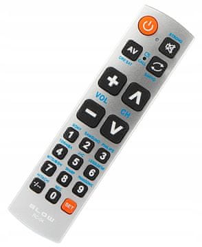 Blow Univerzalni daljinski upravljalnik za TV RC-04 za starejše in otroke. Veliki gumbi.