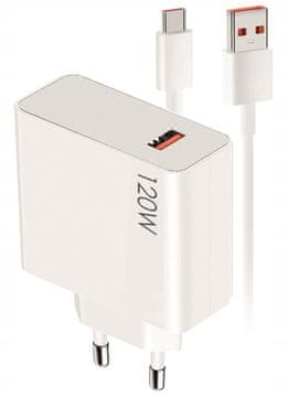 em 120W HyperCharge USB stenski polnilnik Ultrafast PD QC s kablom USB-C