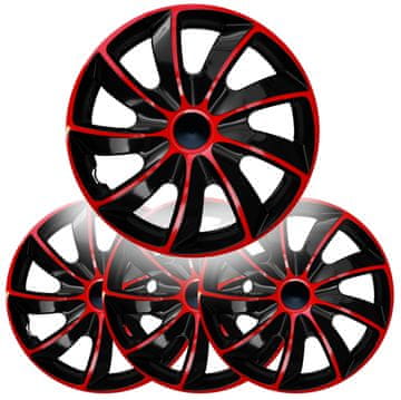 Pokrovi za pesto Quad Bicolor 15" rdeče-črne barve NRM komplet 4 kosov