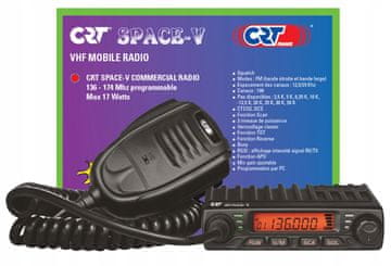 CRT Space COM V VHF radio 136–174 MHz 17 W 199 kanalov CTCSS DCS