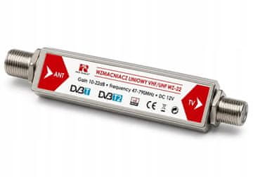 DVB-T VHF UHF linearni ojačevalnik Red Eagle WZ-22 5V 12V antenski prehod