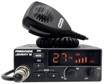President CB radio Jimmy III ASC AM FM 12V 40 kanalov