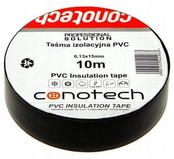 CONOTECH črni PVC izolacijski trak 10 m za izolacijo žic