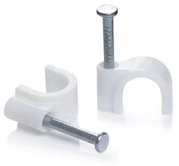CONOTECH Držala za kable FLOP 7 mm bela 100 kosov