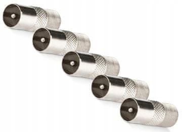 CONOTECH Komplet 5x antenskih konektorjev RF moški vtič 6,8 mm NS-123 cink